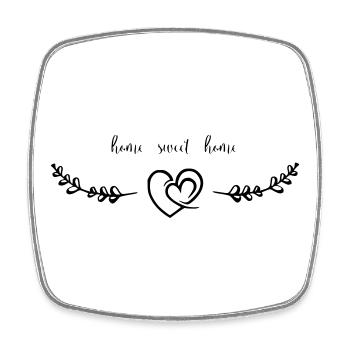 HeartRanke, doux foyer / design HeavenlyGoods - Magnet carré - blanc - Devant
