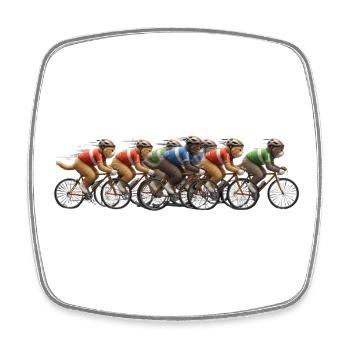 Fahrrad Rennrad Radfahrer Bikesport Mountainbike - Viereckiger Kühlschrankmagnet - Weiß - Vorne