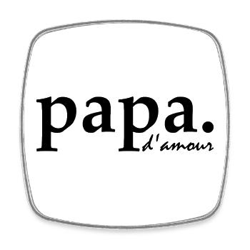 Papa der Liebe - Viereckiger Kühlschrankmagnet - Weiß - Vorne
