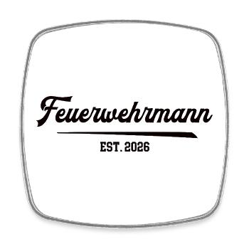 Firefighter 2026 Training Anniversary Fire Brigade - Square fridge magnet - white - Front