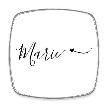 Marie Name Vorname Dekorativ - Viereckiger Kühlschrankmagnet - Weiß - Vorne