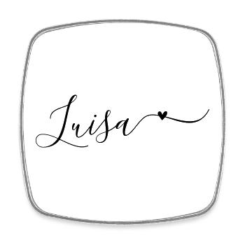 Prénom de famille Luisa Prénom décoratif - Magnet carré - blanc - Devant