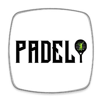 Padel - Magnet carré - blanc - Devant