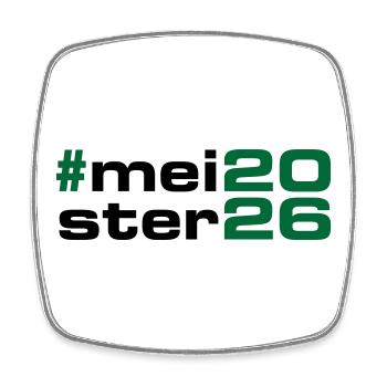 Meister 2026 Meisterschaft - Viereckiger Kühlschrankmagnet - Weiß - Vorne