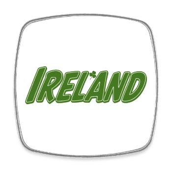 Irland Grün mit Kleeblatt - Viereckiger Kühlschrankmagnet - Weiß - Vorne