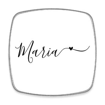 Maria Prénom Décoratif - Magnet carré - blanc - Devant