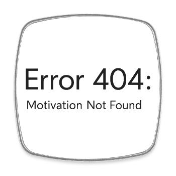 404 - Motivation non trouvée Design minimal de T-shirt - Magnet carré - blanc - Devant