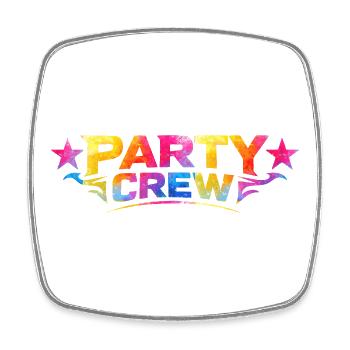 Party Crew - Square fridge magnet - white - Front