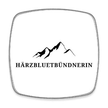 Härzbluetbündnerin Stolze Bündnerin Graubünden - Square fridge magnet - white - Front