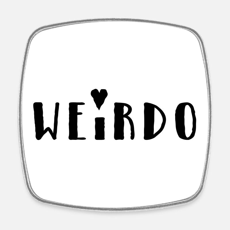 Weirdo - Square fridge magnet - white