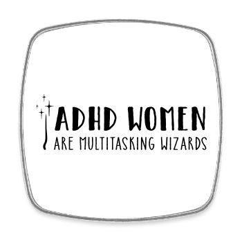 ADHD Women – are multitasking wizards - Viereckiger Kühlschrankmagnet - Weiß - Vorne