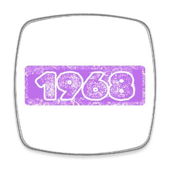 1968 - Square fridge magnet - white - Front