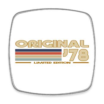 Retro-Vintage 1978 - Viereckiger Kühlschrankmagnet - Weiß - Vorne