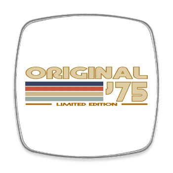 Retro vintage 1975 - Square fridge magnet - white - Front