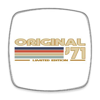 Vintage Retro 1971 - Square fridge magnet - white - Front