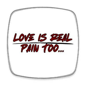 love is real - Viereckiger Kühlschrankmagnet - Weiß - Vorne