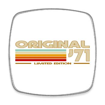 Original 1971 - Square fridge magnet - white - Front