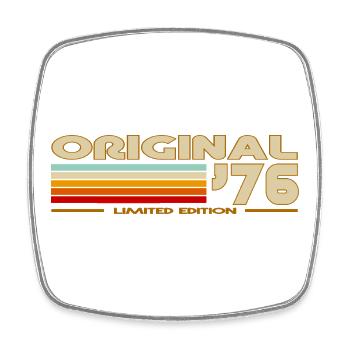 1976 - Square fridge magnet - white - Front