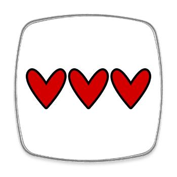 HERZ. PAPA. MAMA. NOEL. WEIHNACHTEN. Junggesellinnenabschied. BEBE. KIND. - Viereckiger Kühlschrankmagnet - Weiß - Vorne