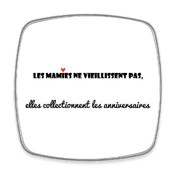 GRANNY. MAMMA. GRANDMOTHER. MOTHER'S DAY. - Square fridge magnet - white - Front