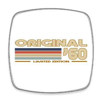 1960 - Square fridge magnet - white - Front