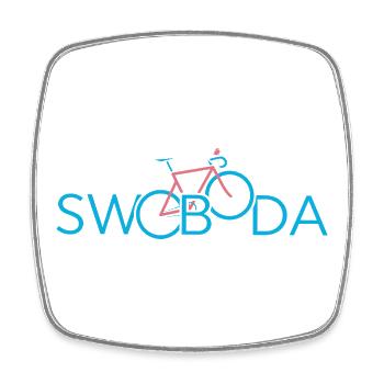 SWOBODA - Viereckiger Kühlschrankmagnet - Weiß - Vorne