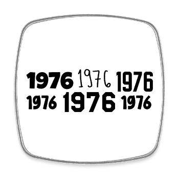 1976 – Großartig seit 1976 - Viereckiger Kühlschrankmagnet - Weiß - Vorne