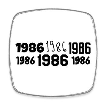 1986 - Awesome since 1986 - Square fridge magnet - white - Front
