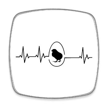 Chickens Fans - - Rooster - Chicks - Square fridge magnet - white - Front