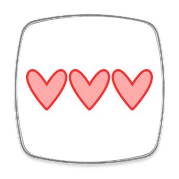HERZ. HERZ. VALENTINSTAG. LIEBE. LIEBE. PAAR. - Viereckiger Kühlschrankmagnet - Weiß - Vorne