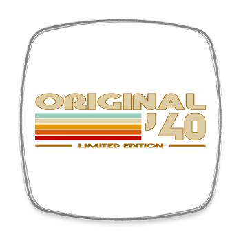1940 - Square fridge magnet - white - Front
