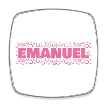 Idée cadeau Emanuel - Magnet carré - blanc - Devant