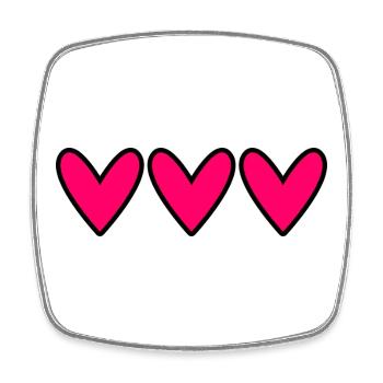 HERZ. PAAR. VALENTINSTAG. GERADE VERHEIRATET. Junggesellinnenabschied. - Viereckiger Kühlschrankmagnet - Weiß - Vorne