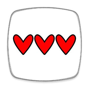 HERZ. PAAR. VALENTINSTAG. GERADE VERHEIRATET. Junggesellinnenabschied. - Viereckiger Kühlschrankmagnet - Weiß - Vorne