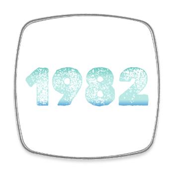 Grunge Naissance 1982 - Magnet carré - blanc - Devant