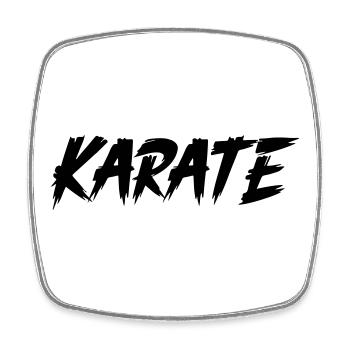 karaté - Magnet carré - blanc - Devant