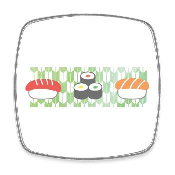 Sushi: Watercolor Wagara - Square fridge magnet - white - Front