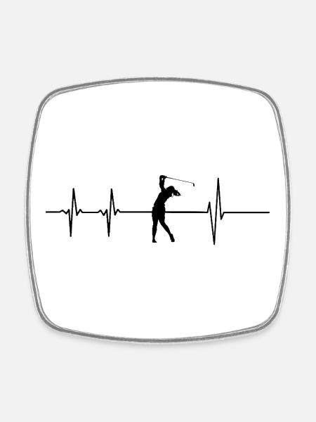 Golfer on Beat - Square fridge magnet - white