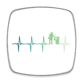 Beekeeper Beekeeper's heartbeat - Square fridge magnet - white - Front