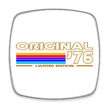 1976 - Square fridge magnet - white - Front