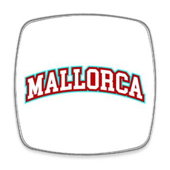 Mallorca Schriftzug - Viereckiger Kühlschrankmagnet - Weiß - Vorne