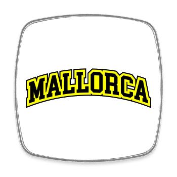 Mallorca Schriftzug - Viereckiger Kühlschrankmagnet - Weiß - Vorne