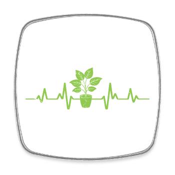 Gardener heartbeat garden gardening gardening - Square fridge magnet - white - Front