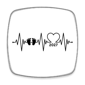 Bébé 2027 - Magnet carré - blanc - Devant