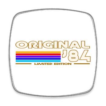 Original 84 Retro Rainbow - Square fridge magnet - white - Front