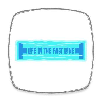 Life In The Fast Lane Float Funny Pool Saying - Square fridge magnet - white - Front