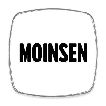 Moinsen! – The original for real Northern Lights - Square fridge magnet - white - Front