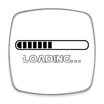 loading - Viereckiger Kühlschrankmagnet - Weiß - Vorne