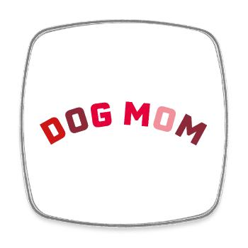 DOG MOM  - Viereckiger Kühlschrankmagnet - Weiß - Vorne