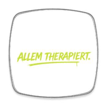 Nicht fertig mit allem therapiert - Viereckiger Kühlschrankmagnet - Weiß - Vorne